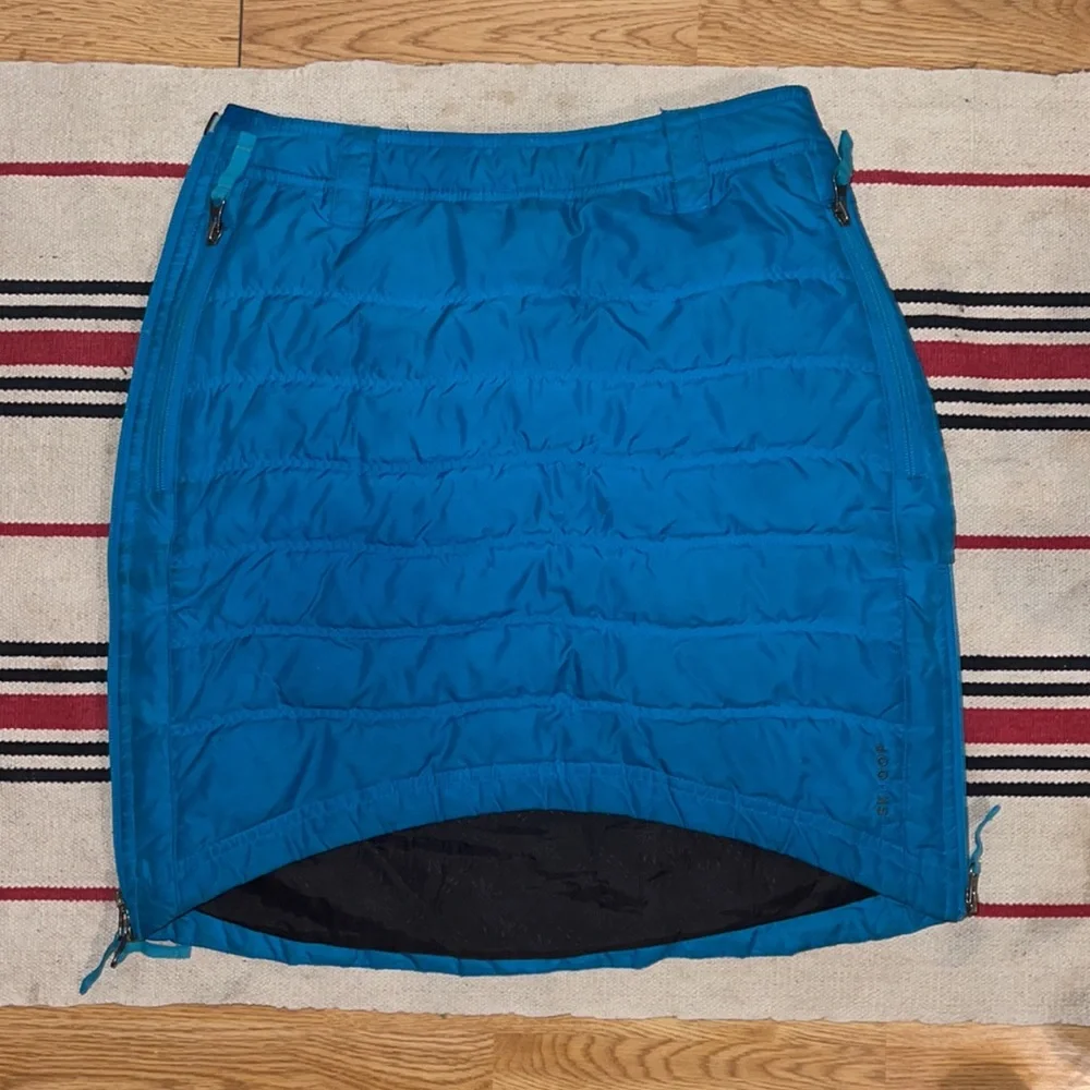 SKHOOP XS blue Scandinavian insulated down Winter skirt - Picture 1 of 8